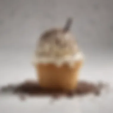 Garnished Cookies and Cream Ice Cream Finished cookies and cream ice cream garnished with chocolate sprinkles