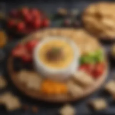 Savory Cheese Platter Savory cheese platter with assorted crackers and fruits