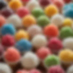 Variety of shaved ice flavors in vibrant colors