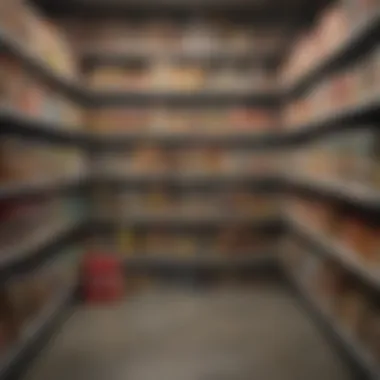 Organized storage area with food supplies