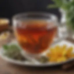 Soothing herbal tea for acid reflux relief