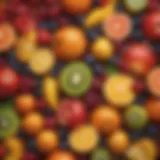 A vibrant assortment of different fruits rich in vitamins