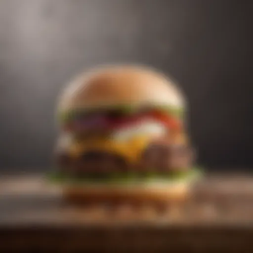 A close-up of the Impossible Burger showcasing its texture and juiciness.