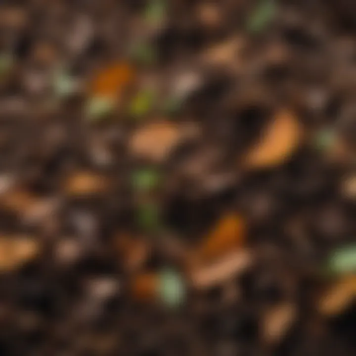 Close-up of rich, dark compost ready for use in gardens