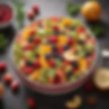 A refreshing fruit salad showcasing a variety of seasonal fruits