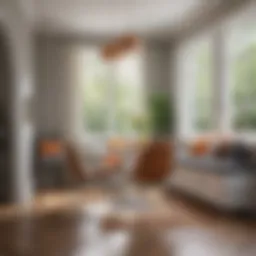 Charming breakfast nook with modern furniture