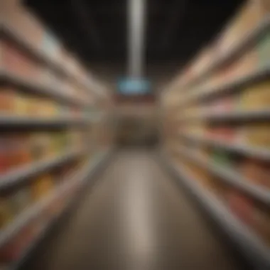 Unique Food Pairings A creative layout of a grocery store aisle highlighting unique food pairings.