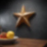 Elegant star-themed wall art enhancing living space