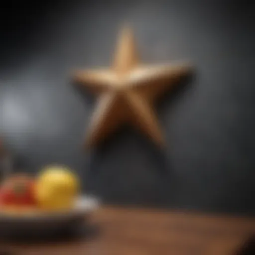 Elegant star-themed wall art enhancing living space