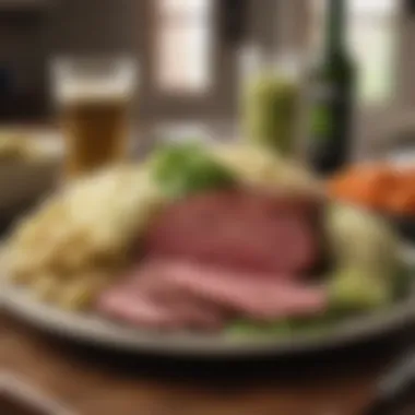 A traditional Irish-American gathering featuring corned beef and cabbage