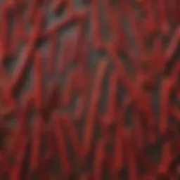 Vibrant display of Jolly Rancher Cinnamon Fire Stix highlighting their unique red color and cinnamon flavor