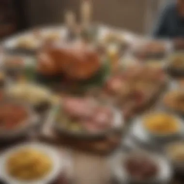 Bountiful Keto Easter Dinner Spread Bountiful keto easter dinner spread on a festive table