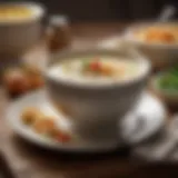 A rich and creamy keto soup in a slow cooker