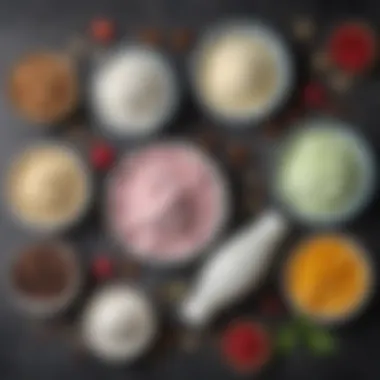 Ingredients for making keto frosty laid out