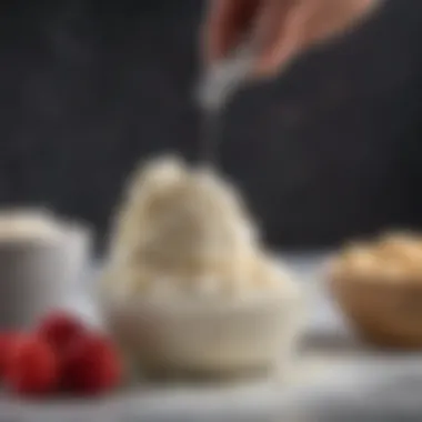 Spoonful of keto frosty ready to enjoy