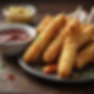 Perfect Dipping Sauces for Cheese Sticks A variety of dipping sauces for mozzarella cheese sticks