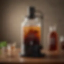 Elegant design of a large batch cold brew maker showcasing its features
