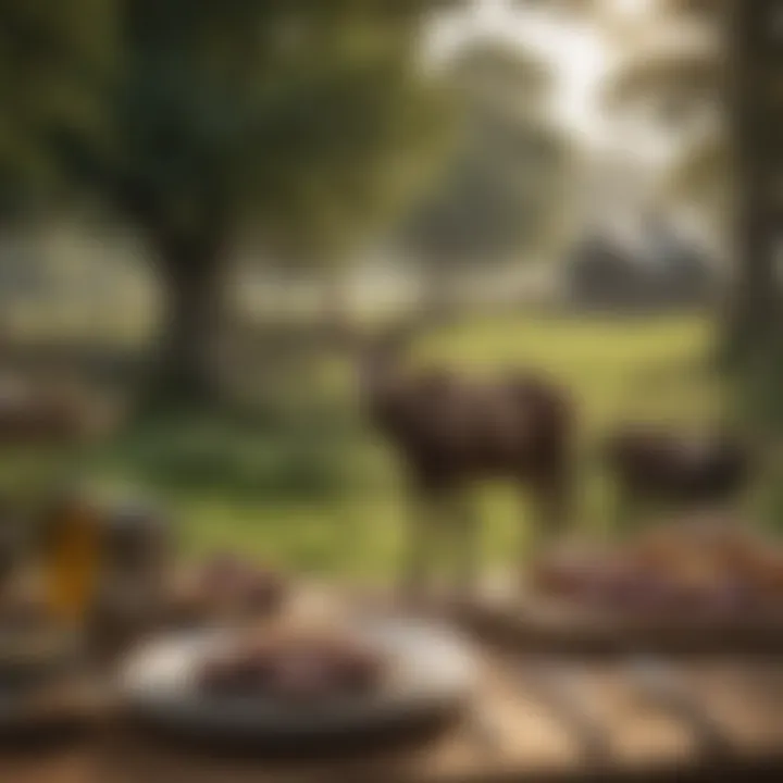 A scenic view of a local farm where venison is sourced
