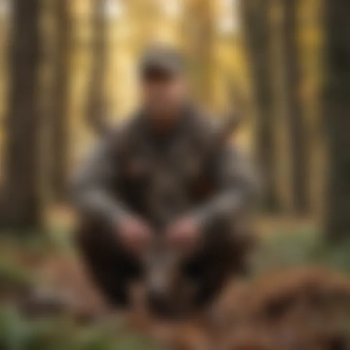 An outdoor scene emphasizing sustainable hunting practices