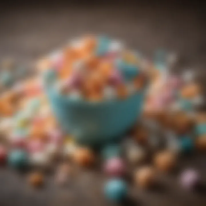 Colorful assortment of Lucky Charms marshmallows