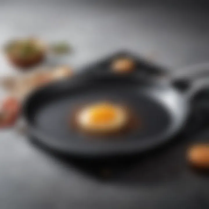 Close-up of the innovative surface of a Made by Design non-stick pan