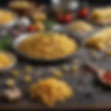 Quality Ingredients for Perfect Pasta Ingredients laid out for pasta making