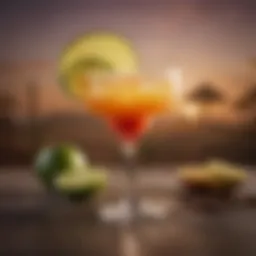 Vibrant Margarita Sunrise cocktail in a glass
