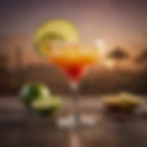Vibrant Margarita Sunrise cocktail in a glass
