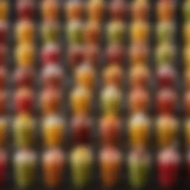 Diverse Flavors of McDonald's Slush Colorful array of McDonald's slush beverages showcasing various flavors