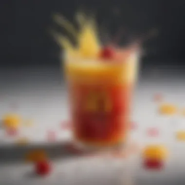 Ingredients used in McDonald's slush beverages beautifully arranged