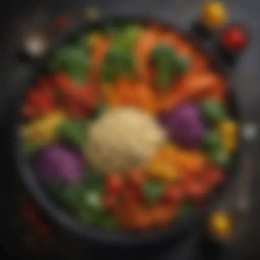 Colorful platter of assorted vegetables