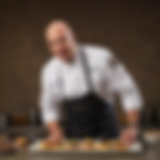 Michael Symon in his restaurant showcasing culinary artistry