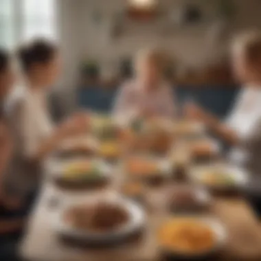 Sharing Moments Over a Mother's Day Meal Shared moments over a Mother's Day meal
