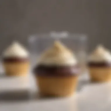 A close-up view of an elegant cupcake box ready for delivery, highlighting the quality packaging