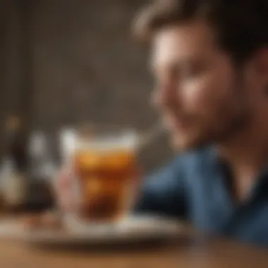 A person enjoying a drink while adhering to the keto diet