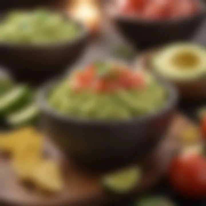 Fresh guacamole bowl