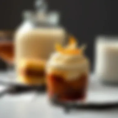 Delightful Vanilla Infusion Elegant presentation of a dessert infused with vanilla flavor