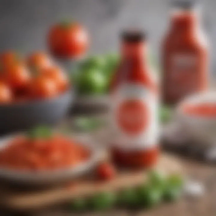 Selection of keto-friendly tomato sauce varieties