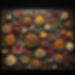 A visually stunning array of ingredients laid out for meal preparation.