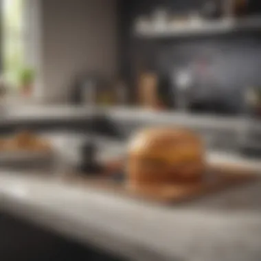 Modern Culinary Technology in Action A sleek kitchen counter featuring advanced cooking gadgets.