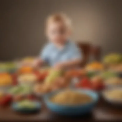 A variety of nutritious foods suitable for infants