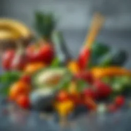 A vibrant assortment of nutrient-rich foods for healthy hair