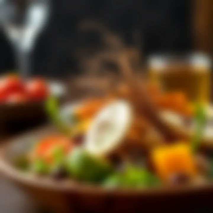 Dish Featuring Hair-Nourishing Ingredients A beautifully plated dish featuring hair-nourishing ingredients