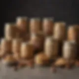 A rich assortment of nut butters in elegant jars