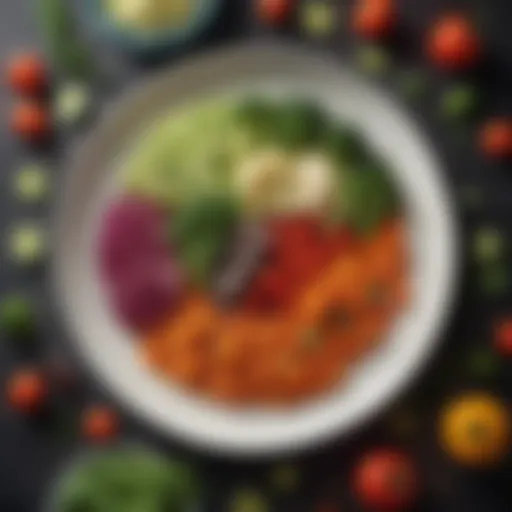Variety of colorful vegetables on a plate