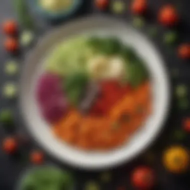 Colorful Vegetables for A1C Management Variety of colorful vegetables on a plate
