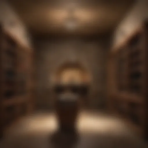 Elegant wine cellar showcasing optimal storage conditions