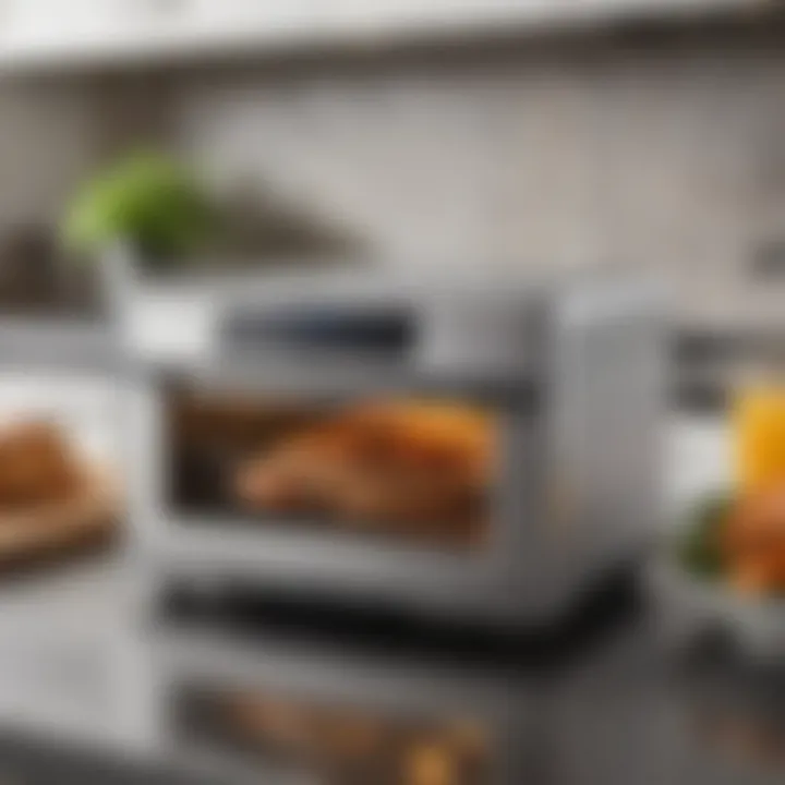 Oster Air Fryer Toaster Oven showcasing its sleek design