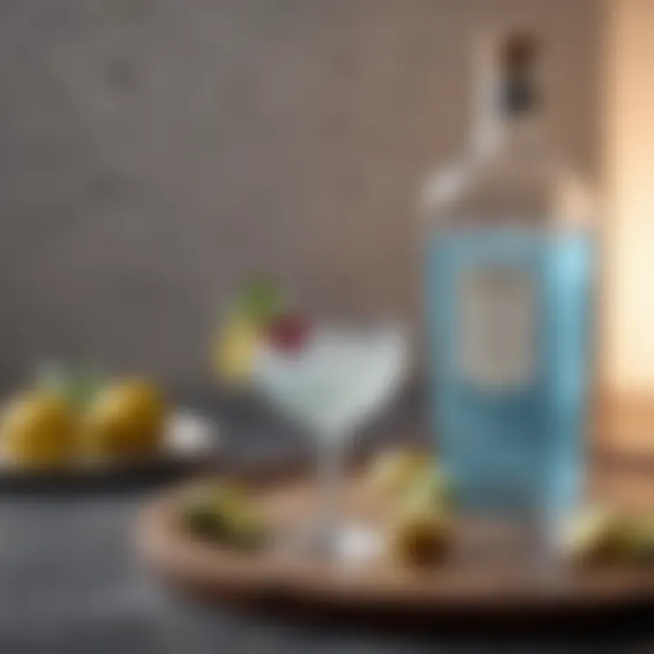 An artistic cocktail with ouzo and fresh ingredients