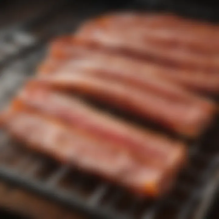 Close-up of seasoning options for bacon